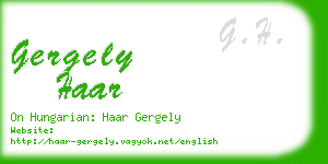 gergely haar business card